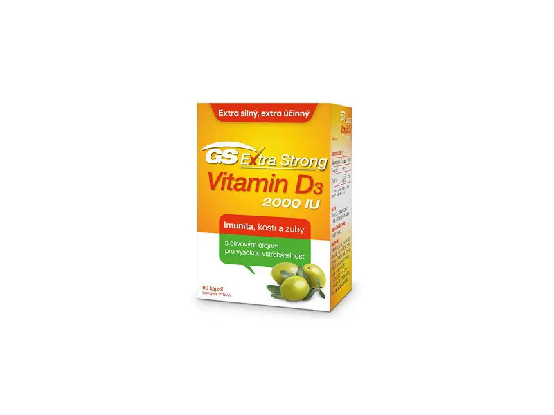 GS Extra Strong Vitamin D3 2000 IU cps 1x90 ks