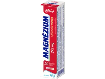 VITAR MAGNÉZIUM 375 mg, 20 šumivých tabliet, príchuť MANGO