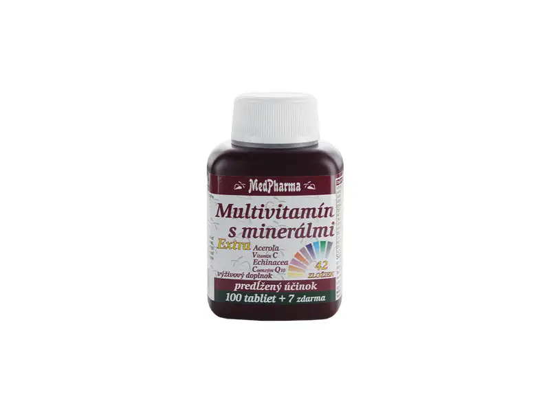 MedPharma MULTIVITAMIN S MINERÁL. EXTRA 42 ZLOŽIEK tbl 100+7 zadarmo