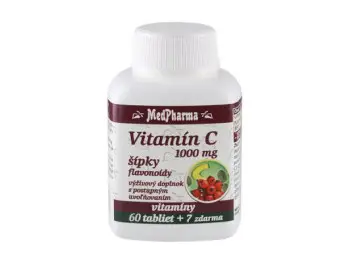 MedPharma VITAMÍN C 1000 mg so šípkami tbl (s postupným uvoľňovaním) 60+7 zadarmo