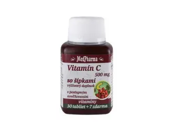 MedPharma VITAMÍN C 500MG so šípkami tbl (s postupným uvoľňovaním) 30+7 zadarmo