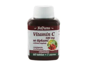 MedPharma VITAMÍN C 500MG so šípkami tbl (s postupným uvoľňovaním) 60+7 zadarmo