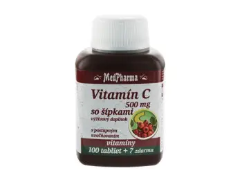 MedPharma VITAMÍN C 500MG so šípkami tbl (s postupným uvoľňovaním) 100+7 zadarmo