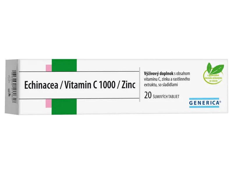 GENERICA Echinacea/Vitamin C 1000/Zinok eff. tbl. 20