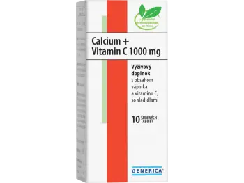 GENERICA Calcium + Vitamin C 1000 eff.tbl. 10