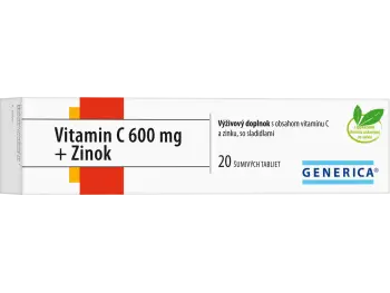 GENERICA Vitamin C 600 + zinok eff. tbl. 20