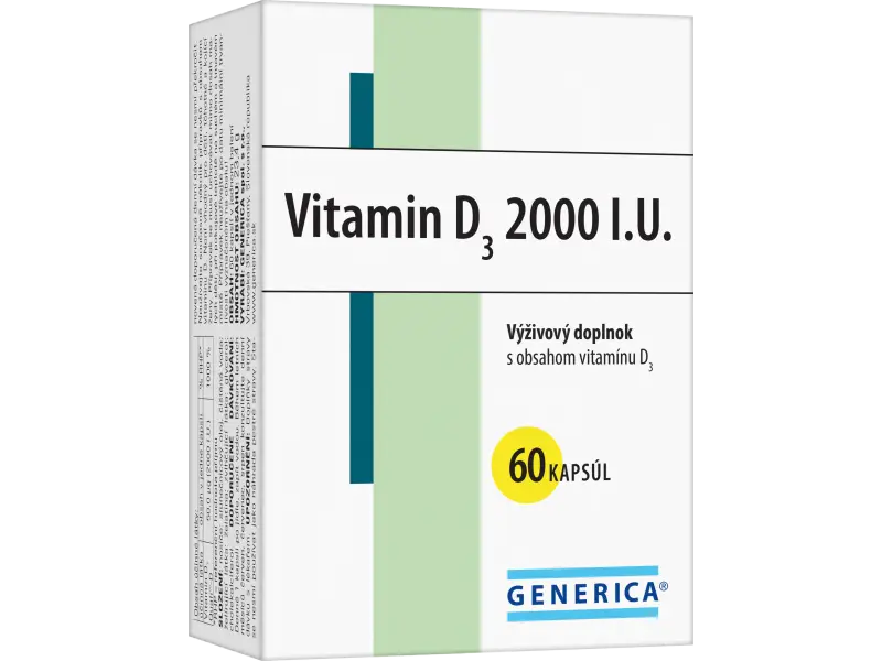 GENERICA Vitamin D3 2000 I.U., cps. 60
