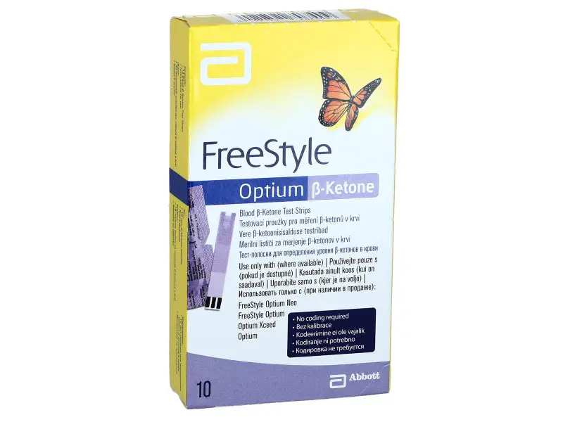 FreeStyle Optium β-Ketone testovacie prúžky 1x10 ks