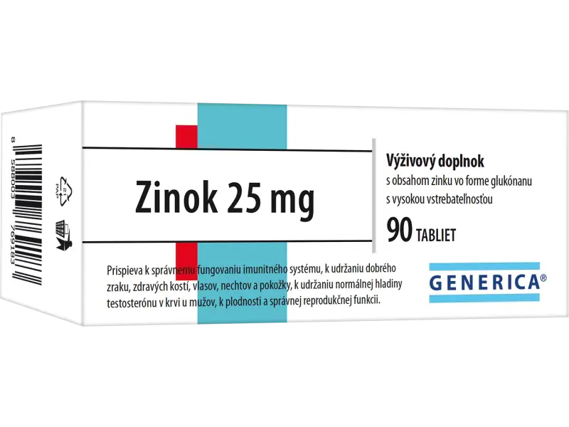 GENERICA Zinok 25mg 90tbl