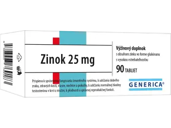 GENERICA Zinok 25mg 90tbl