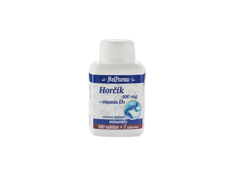 MedPharma HORČÍK 300MG+VIT. D tbl 100+7 zadarmo