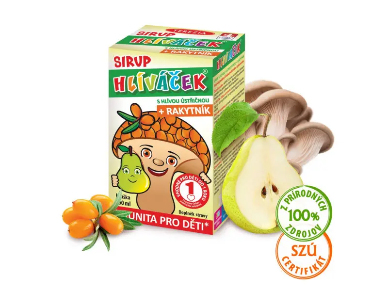 TEREZIA HLIVIAČIK S HLIVOU USTRICOVITOU + RAKYTNÍK sirup s príchuťou hrušky 1x100 ml