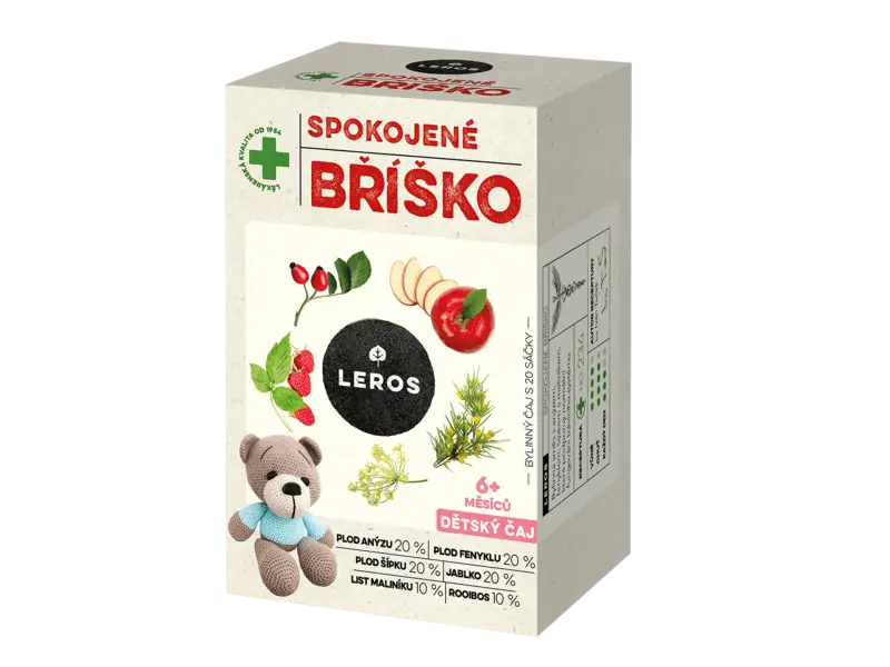 LEROS Baby Detský čaj Spokojné bruško 20ks nálevové vrecká