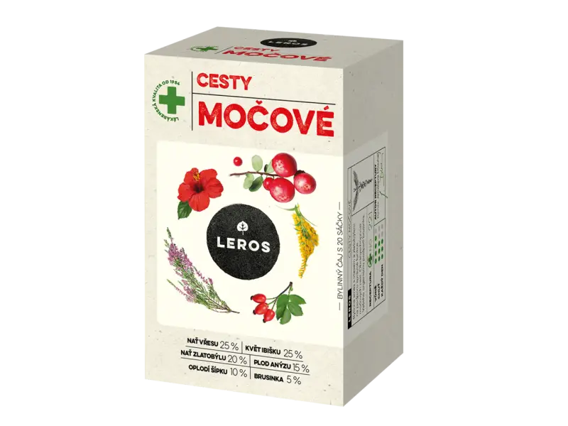 LEROS NATUR Močové cesty s brusinkou 20 x 1,5 g