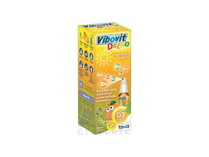 Vibovit Déčko Vitamín D3 500 IU sprej 10 ml