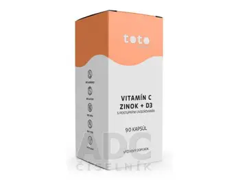 TOTO VITAMÍN C + ZINOK + D3 cps (s postupným uvoľňovaním) 1x90 ks