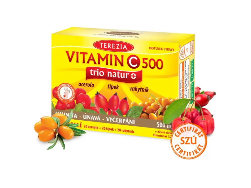 TEREZIA VITAMÍN C 500 trio natur+, 60cps