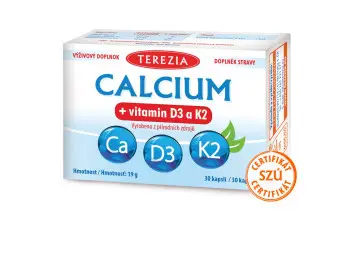 TEREZIA CALCIUM + vitamín D3 a K2, 30cps