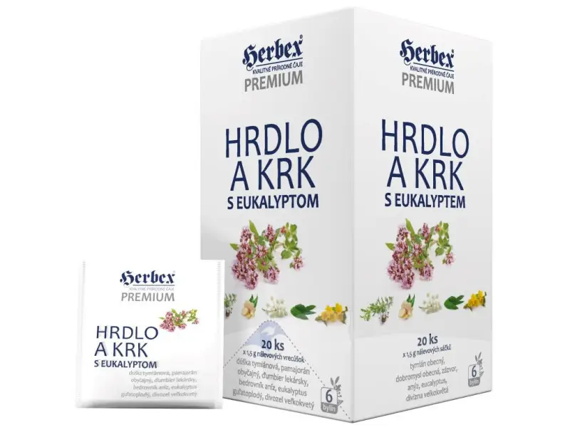 HERBEX PREMIUM HRDLO A KRK S EUKALYPTOM NS 20X1.5G