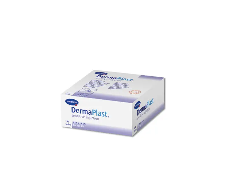 DERMAPLAST náplasť na ošetrenie miesta po injekcii alebo odbere krvi, nastrihané (40x16 mm) 1x250 ks