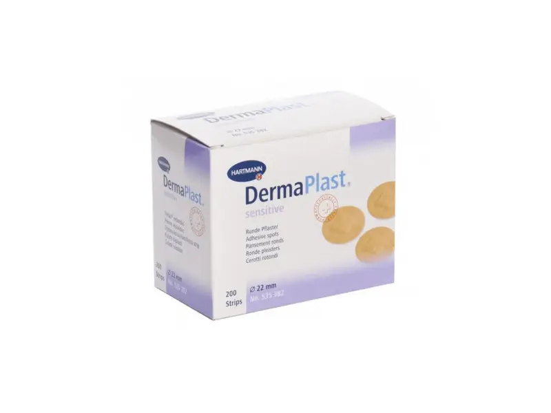 DERMAPLAST SENSITIVE SPOTS náplasti okrúhle (priemer 22 mm) 1x200 ks