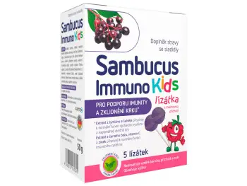 Sambucus Immuno Kids lízanky, malinová príchuť 1x5 ks