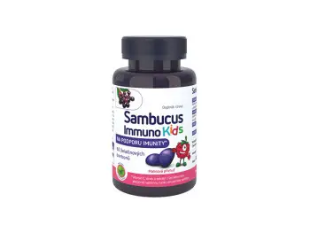 Sambucus Immuno Kids želatínové cukríky, malinová príchuť 1x60 ks