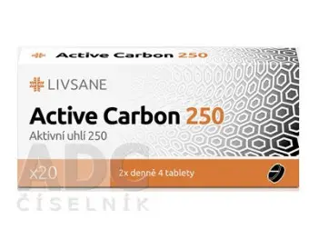 LIVSANE Active Carbon 250 tbl 1x20 ks