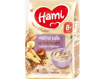 Hami mliečna kaša so 7 obilninami s jablkom a slivkami (od ukonč. 8. mesiaca) 1x210 g