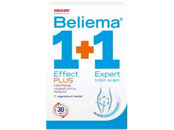 Beliema Effect PLUS + Expert Intim krém 1+1 vaginálne tablety 7 ks + intímny krém 30 ml, 1x1 set