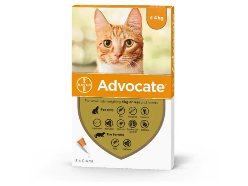 ADVOCATE SPOT-ON PIPETA PRE MALÉ MAČKY PROTI PARAZITOM 3X2,5ML