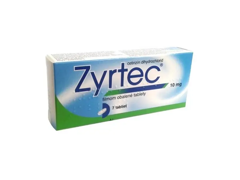 ZYRTEC 10 MG 7 TBL