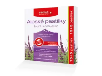 Cemio ALPSKÉ PASTILKY šalvia a vitamín C 20ks