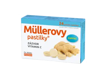  Müllerove pastilky so zázvorom a vitamínom C 24 tbl