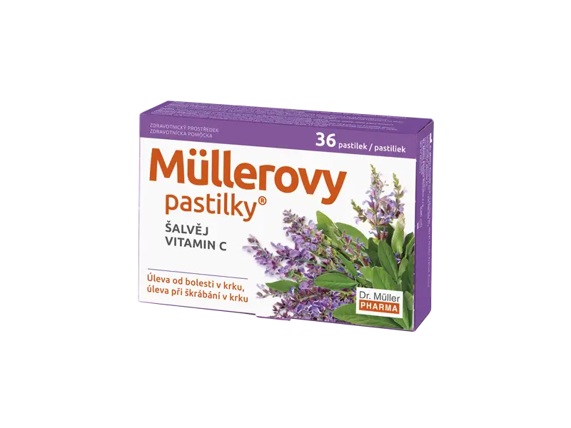 Müllerove pastilky so šalviou a vitamínom C 36tbl