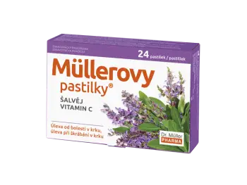  Müllerove pastilky so šalviou a vitamínom C 