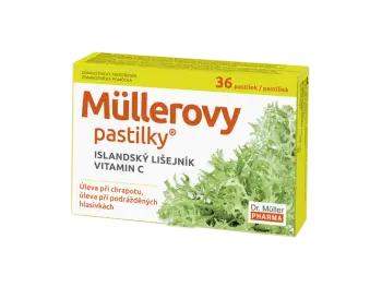 Müllerove pastilky s islandským lišajníkom a vitamínom C  36tbl