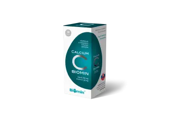 BIOMIN CALCIUM PRÍRODNÉ S VITAMÍNOM C 30 CPS 