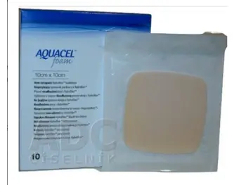 AQUACEL Foam Hydrofiber krytie na rany 10x10 cm 10 ks