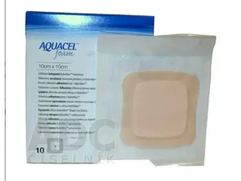 AQUACEL Foam Hydrofiber krytie na rany 10x10 cm 10 ks