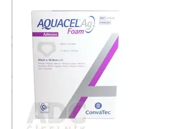 AQUACEL Ag Foam adhezívne penové krytie 16,9x20 cm 5 ks