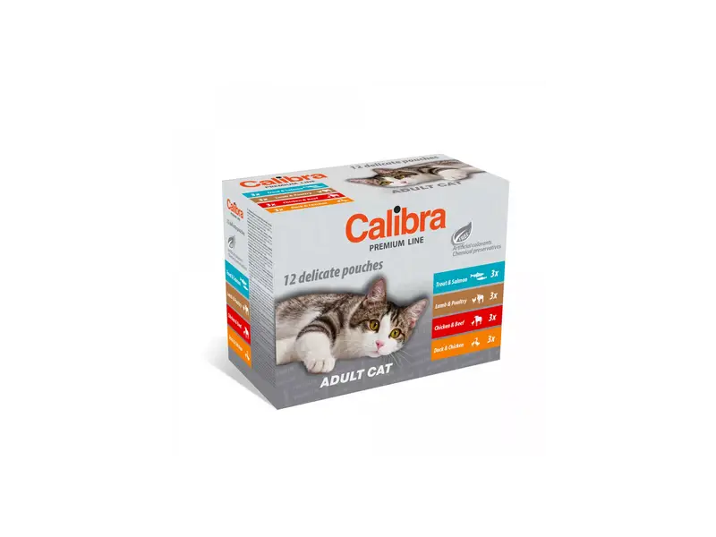 CALIBRA Cat - Kapsičky pre dospelé mačky 12 x 100 g