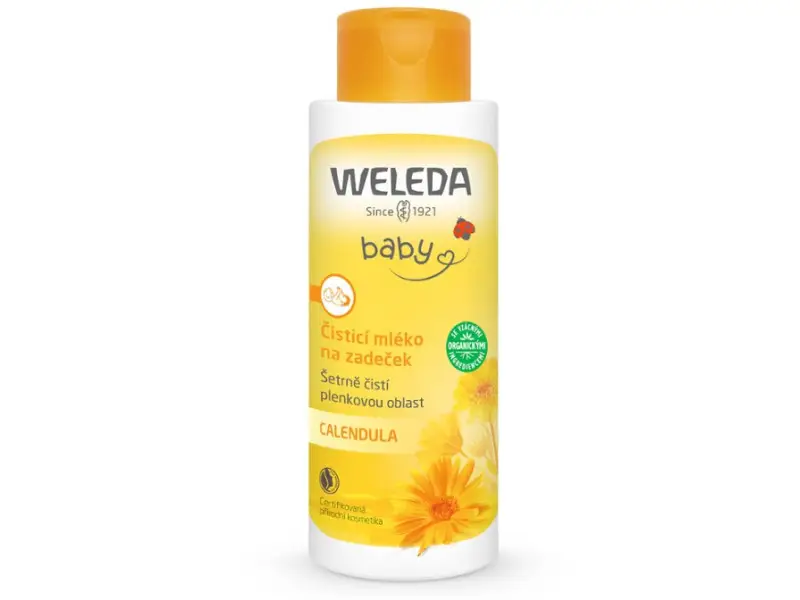 WELEDA Baby nechtíkové čistiace mlieko na zadoček 400 ml