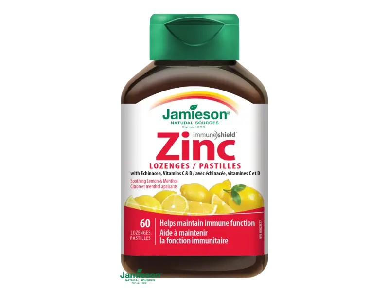 JAMIESON ZINOK LOZENGES S VITAMÍNMI C a D3 60ks