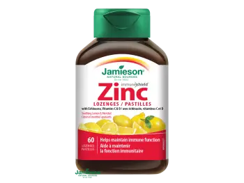 JAMIESON ZINOK LOZENGES S VITAMÍNMI C a D3 60ks