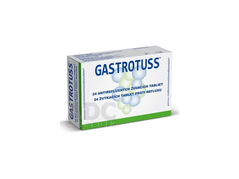 Gastrotuss žuvacie tablety antirefluxné 24 ks