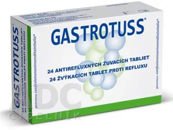 Gastrotuss žuvacie tablety antirefluxné 24 ks