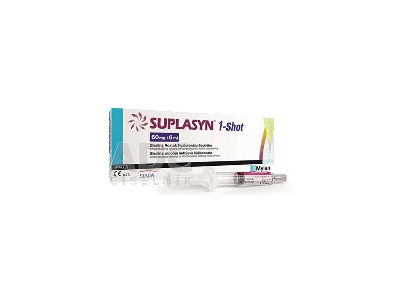 SUPLASYN 1-Shot viskoelastický materiál sterilný roztok hyaluronátu sodného 60 mg/6 ml, 1x6 ml