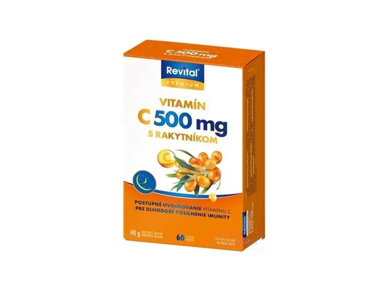 Revital PREMIUM VITAMIN C 500 mg S RAKYTNÍKOM cps 1x60 ks