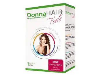 DonnaHAIR Forte 1 mesačná kúra cps 90 ks (3 mesačná kúra) + zadarmo cps 30 (1 mesačná kúra), 1x1 set